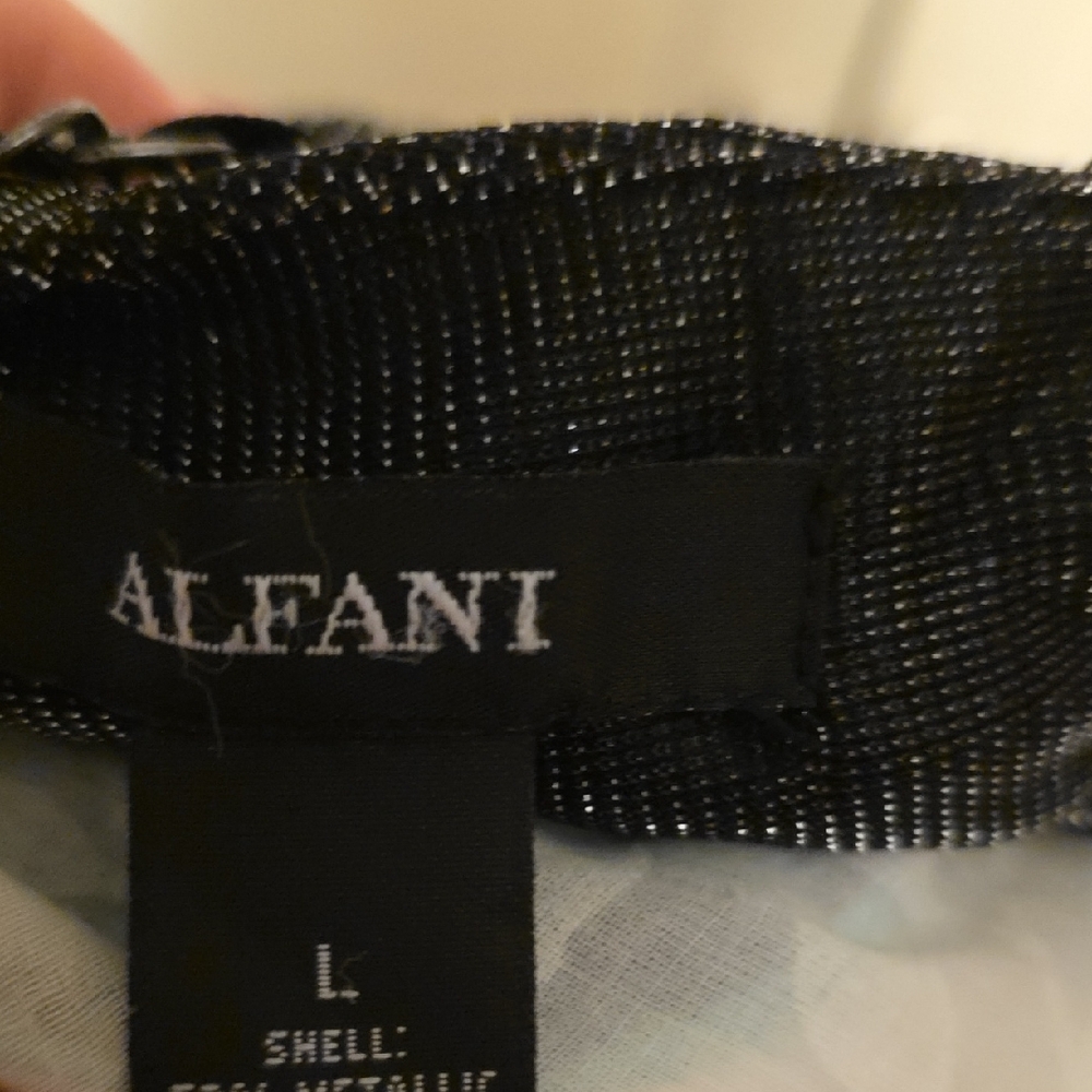 Alfani Shimmering Black Sleeveless Blouse [2/$10] - Picture 2 of 4